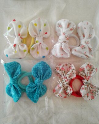 Colitas con moño de tela